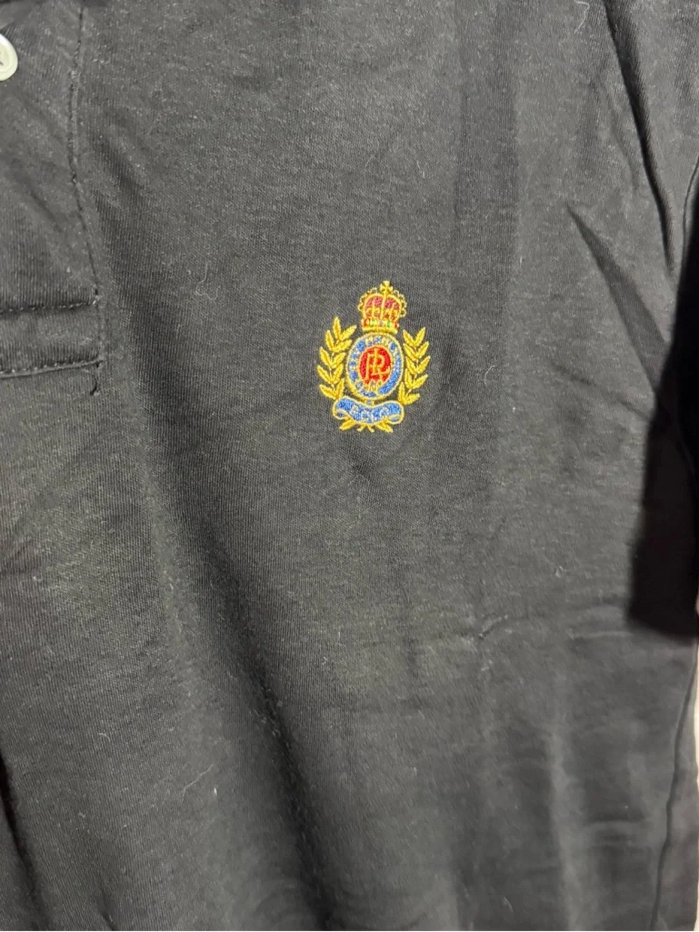 Men’s L Black Ralph Lauren Retro Preppy Lightweight Business Casual Polo Shirt